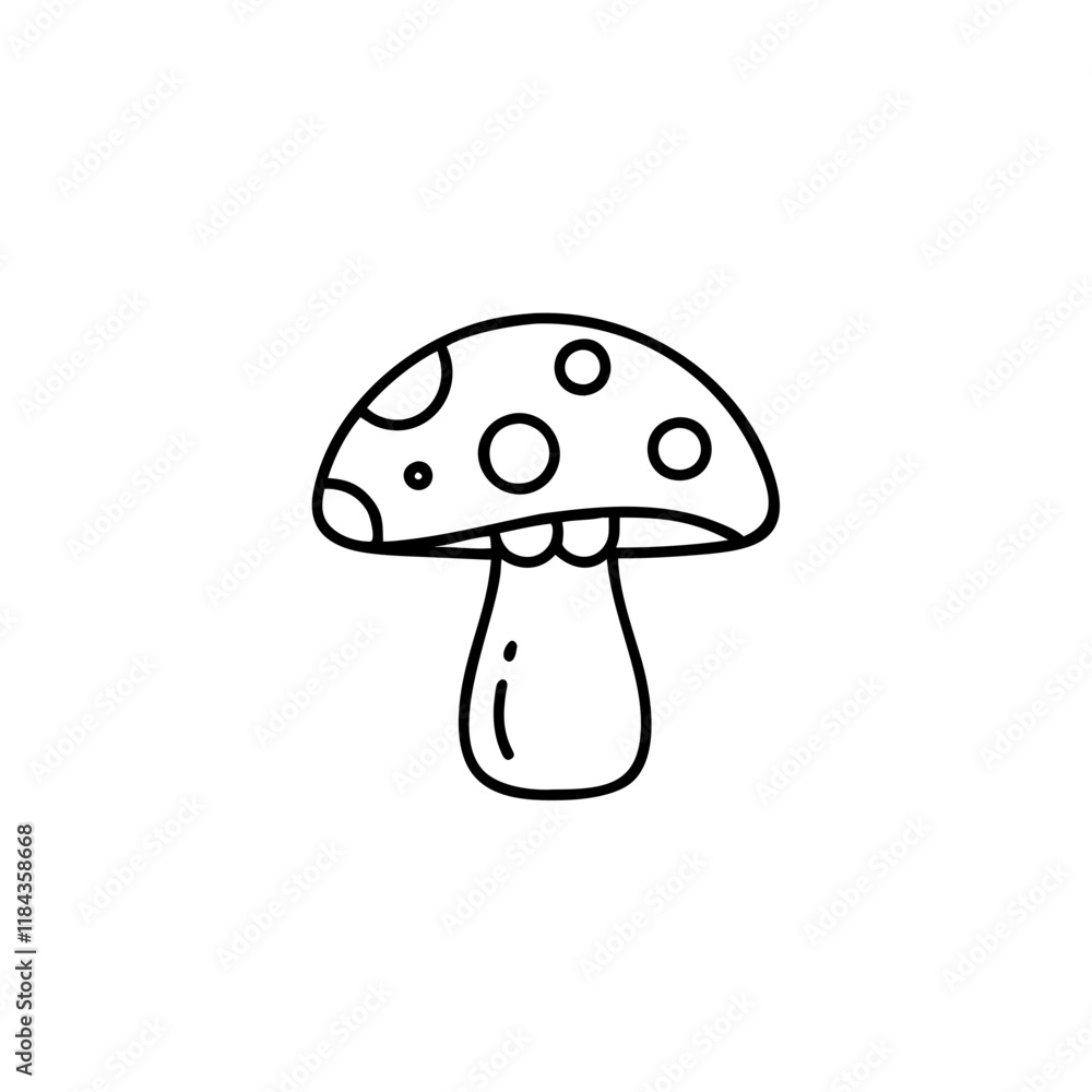 Mushroom Line Icon Mushroom Line Icon
