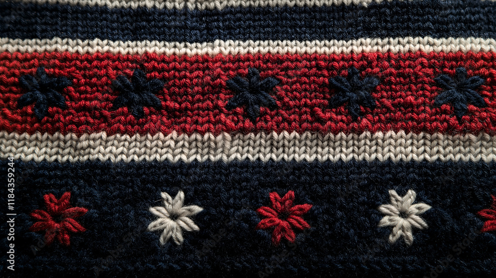 White, red and black snow knitting pattern, Christmas White, red and black snow knitting pattern, Christmas