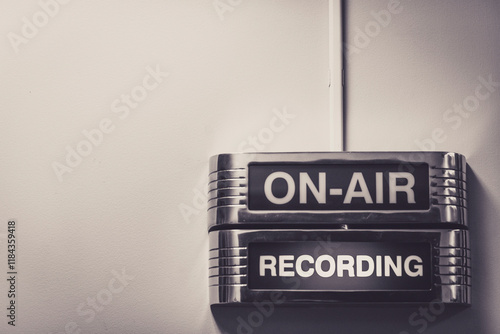 Recording Radio Station Studio On Air Lighted Sign