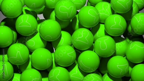 Falling Screen Balls Transition Animation with User Symbol