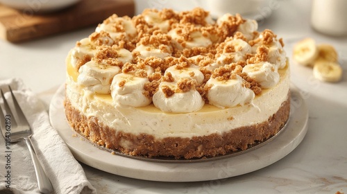 Wallpaper Mural Banana Pudding Crunch Cheesecake  Torontodigital.ca