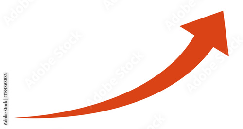 Red Upward Arrow Vector Icon