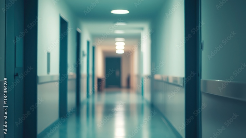 Modern Office Hallway Defocused Background Image Modern Office Hallway Defocused Background Image