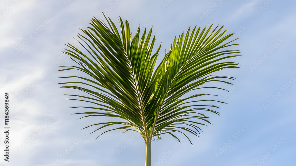 Fototapeta premium Palm Frond Photo Against Sky