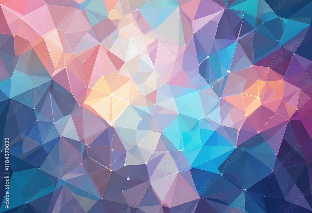 Fototapeta premium Abstract Pastel Triangle Pattern Background Design