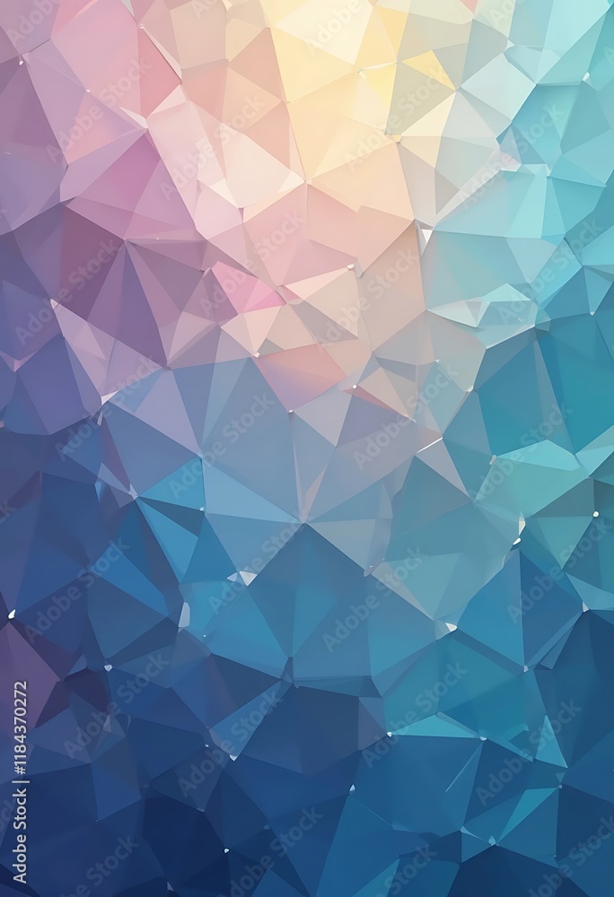 Fototapeta premium Abstract Geometric Pattern in Pastel Blues and Pinks
