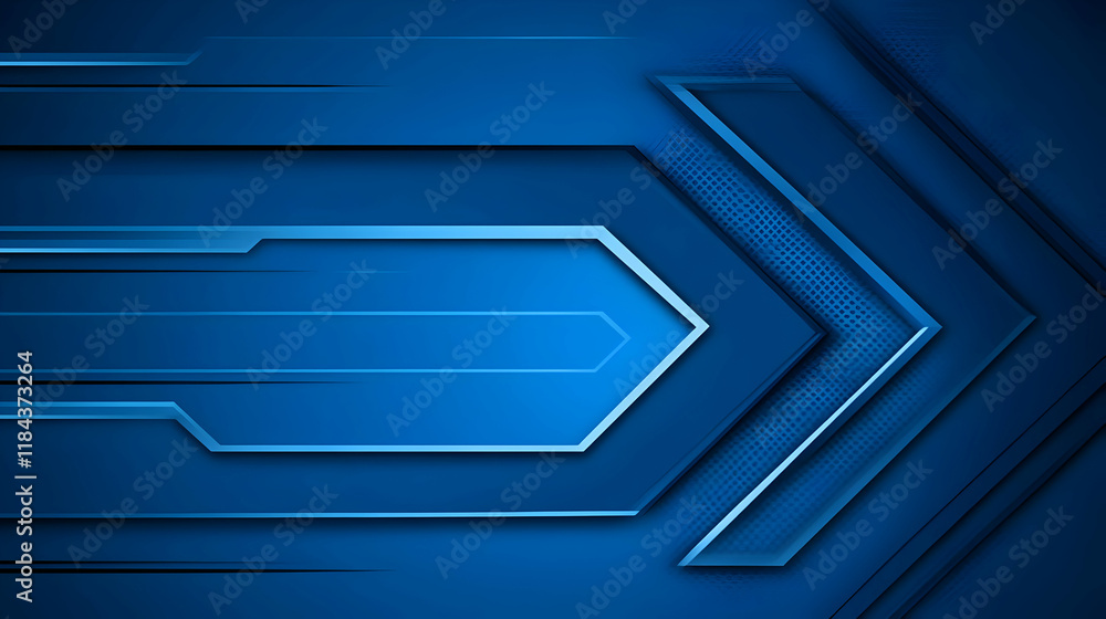 Obraz premium Abstract Blue Geometric Background Illustration