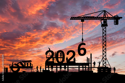 Jahreswechsel von 2025 auf 2026 - Aufbau