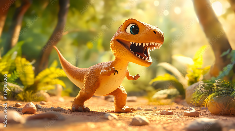 Cute Baby T-Rex 3D Illustration Cute Baby T-Rex 3D Illustration
