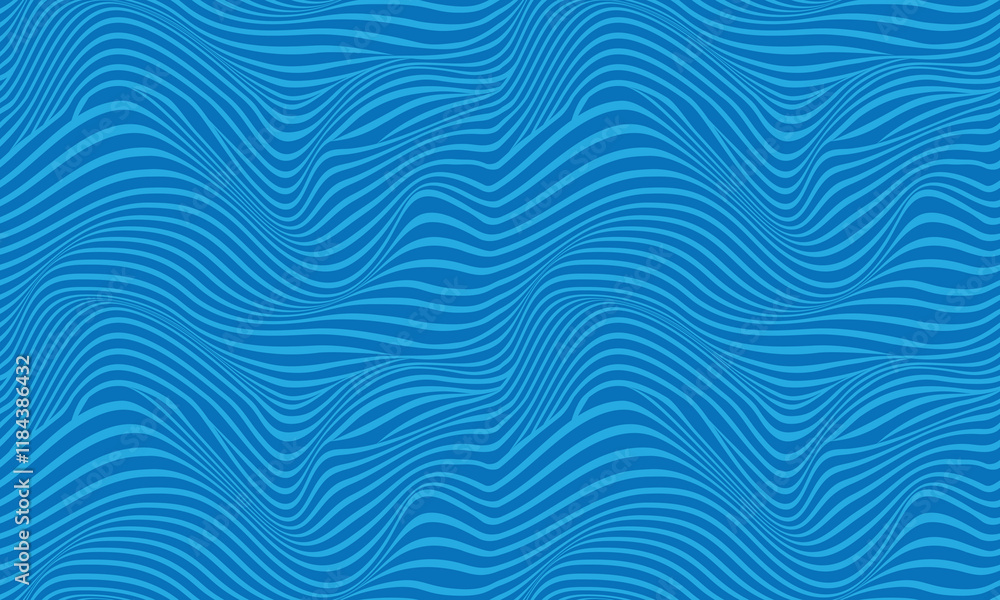 Abstract Blue Wave Pattern with Optical Illusion Abstract Blue Wave Pattern with Optical Illusion