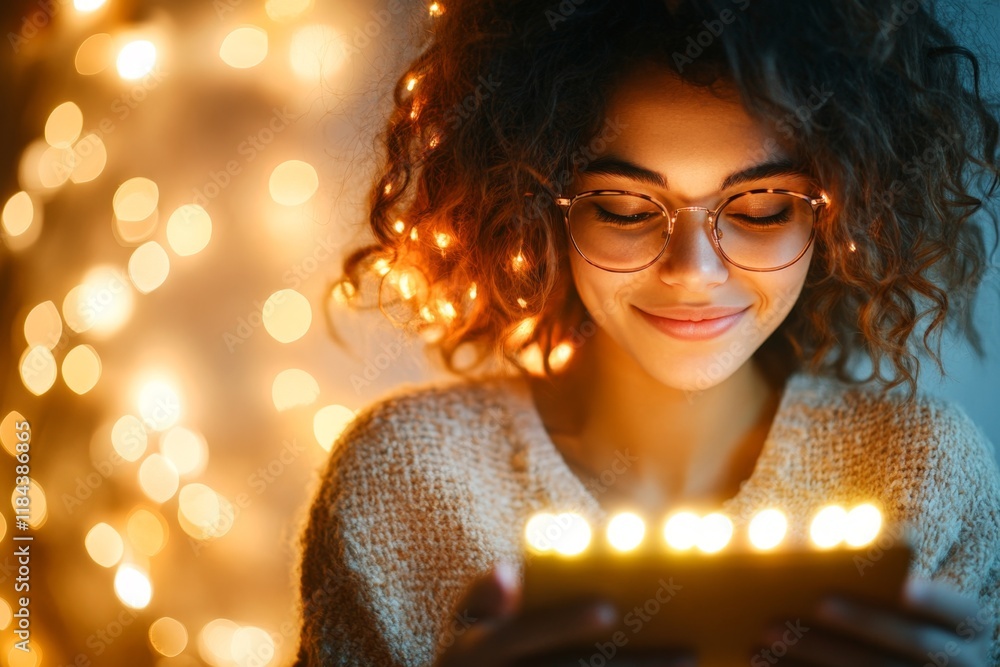 A teenager using a social media app on their tablet while sitting in a cozy bedroom A teenager using a social media app on their tablet while sitting in a cozy bedroom
