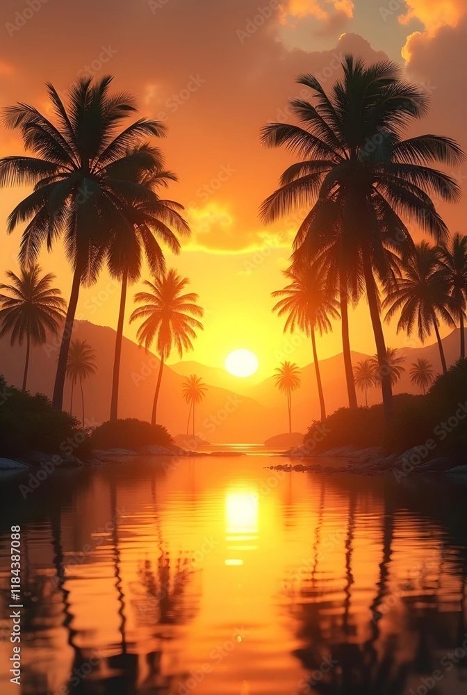 Obraz premium sunset on the beach