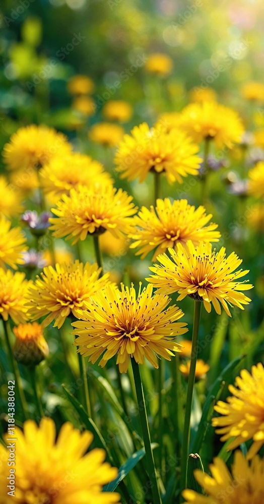 Vibrant yellow flowers of Allium moly blooming in the garden , golden lily, yellow flowers Vibrant yellow flowers of Allium moly blooming in the garden , golden lily, yellow flowers