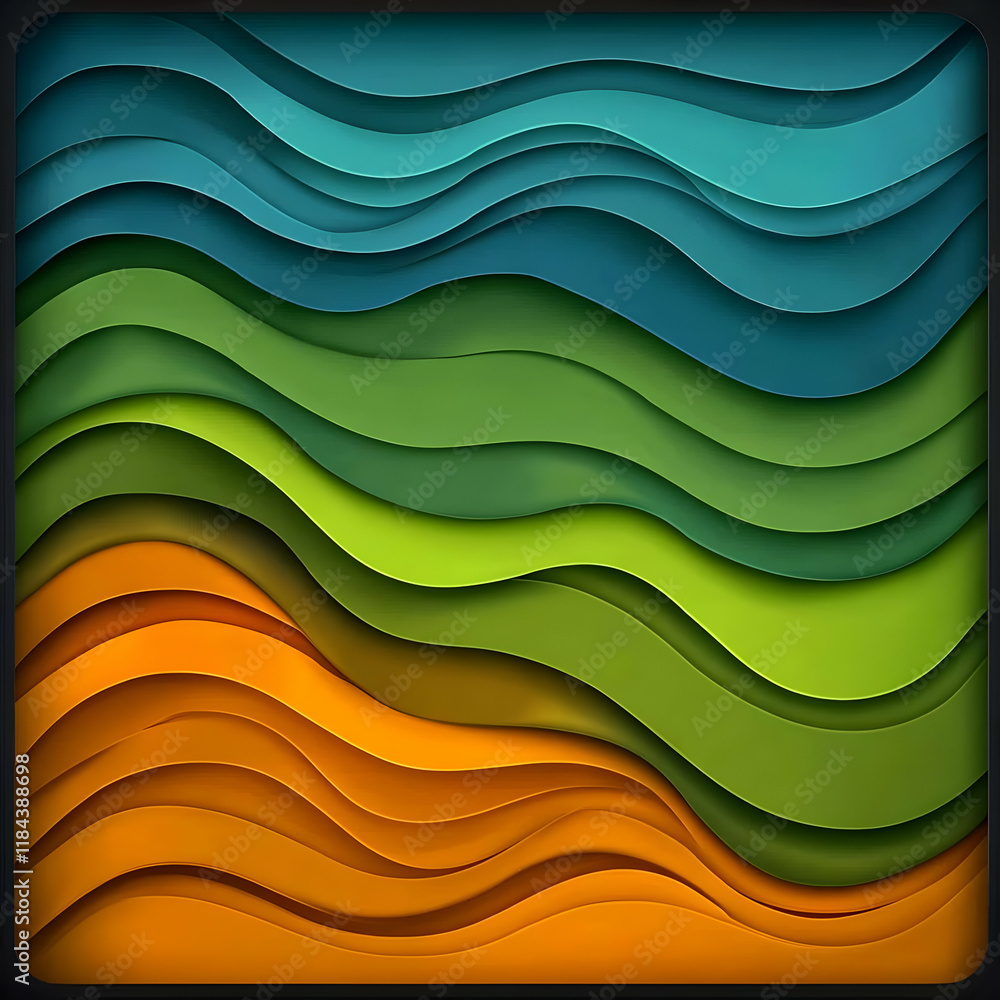 Obraz premium Abstract Wavy Background Illustration