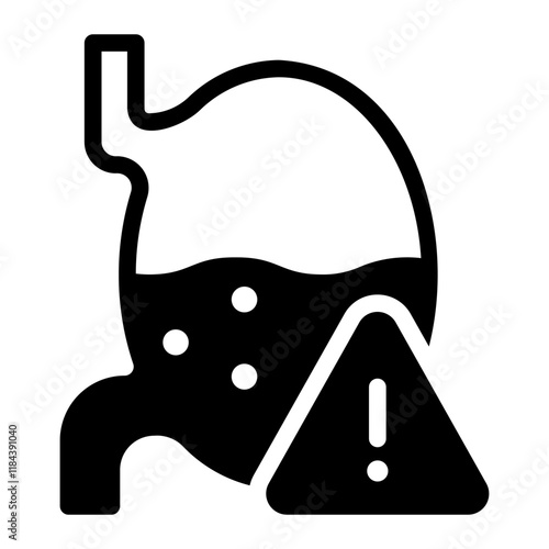 stomach glyph icon