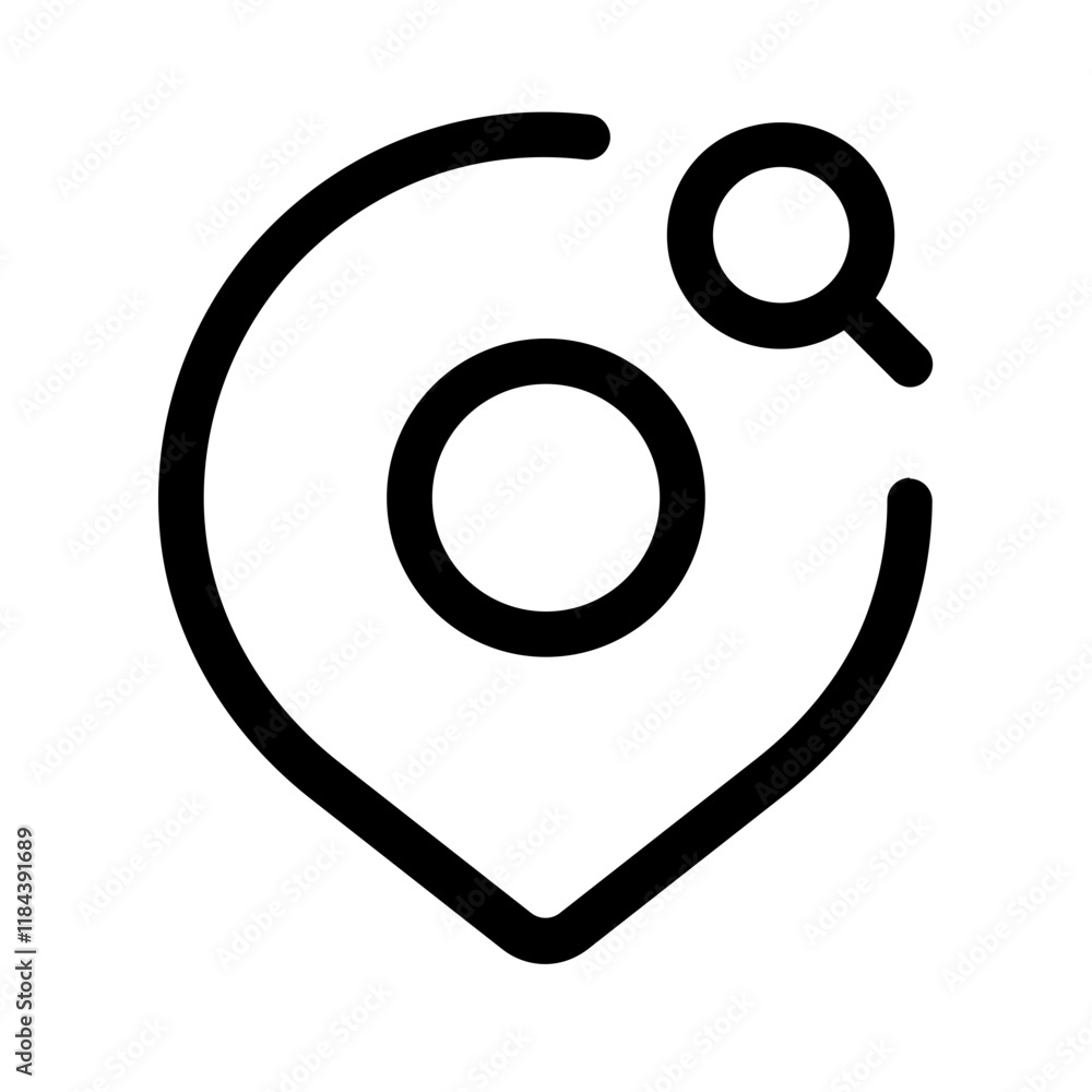 search location icon with line style, perfect for user interface projects search location icon with line style, perfect for user interface projects