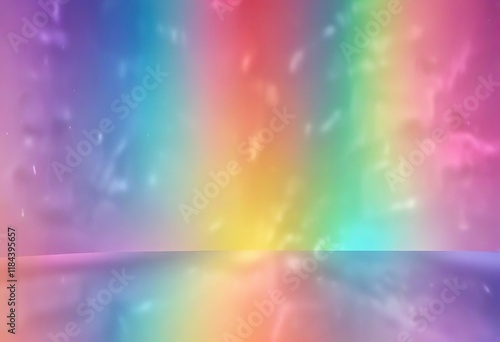 Glistening, rainbow-colored background with a subtle gradient effect, shimmering, gradient, colorful