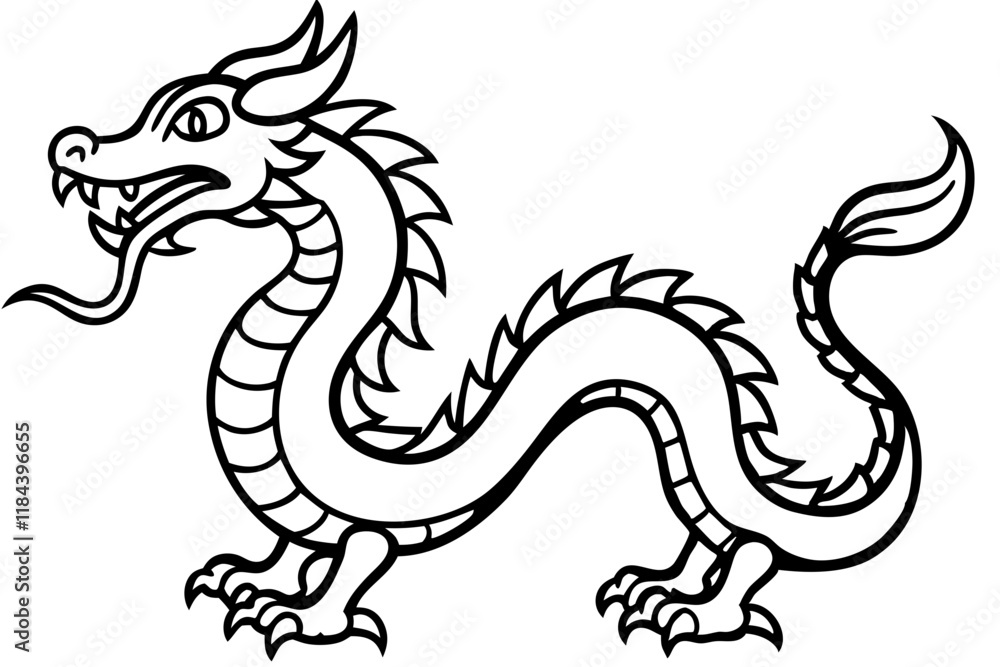 Traditional Chinese Dragon Vector Illustration (SVG Format) Traditional Chinese Dragon Vector Illustration (SVG Format)