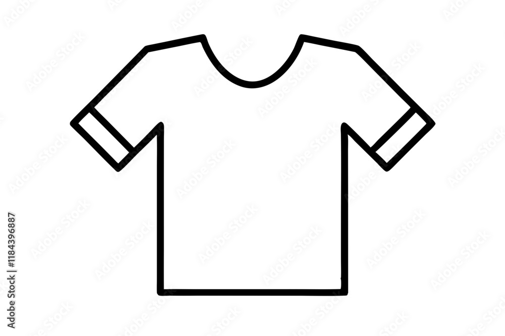 Minimalist T-shirt Line Icon Vector (SVG Format) Minimalist T-shirt Line Icon Vector (SVG Format)