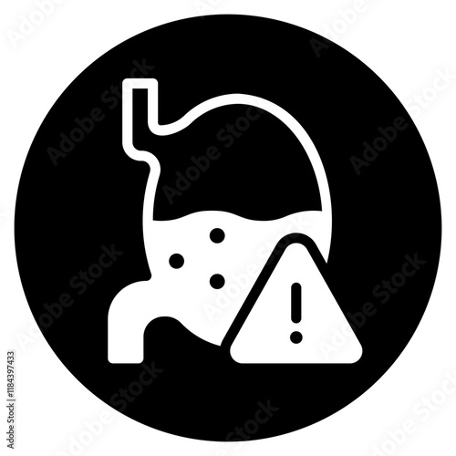 stomach glyph icon