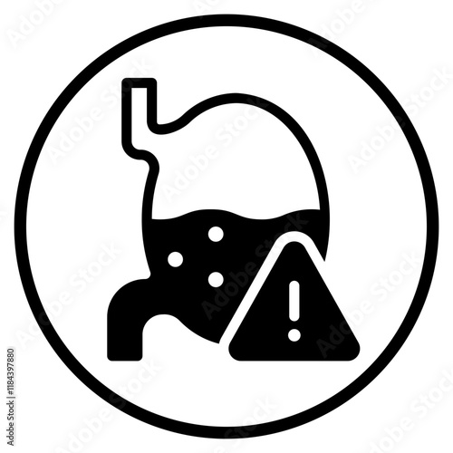 stomach glyph icon