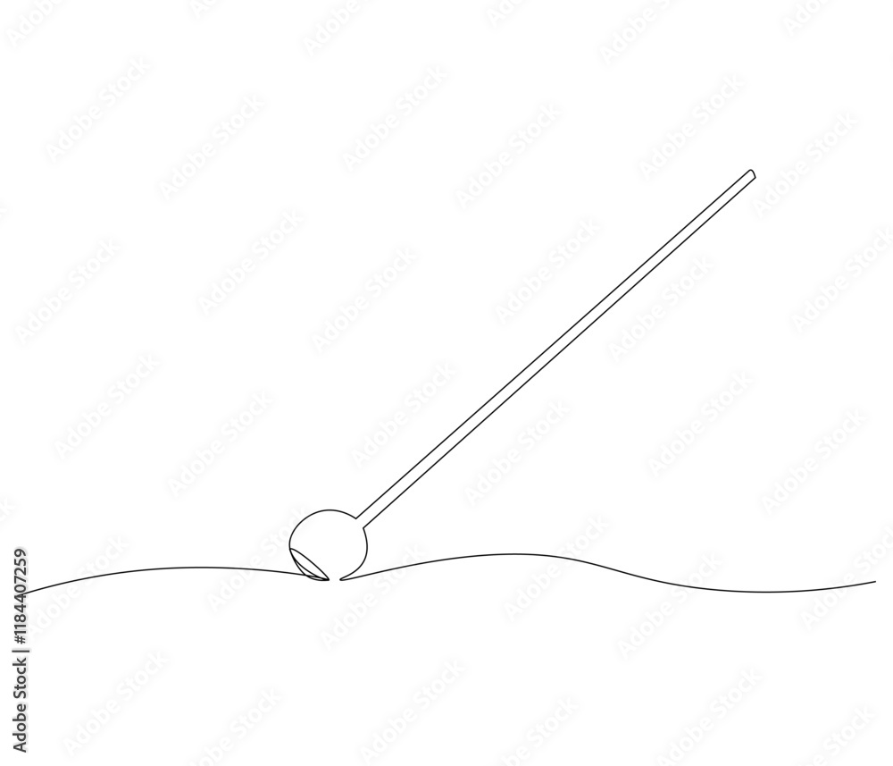 One continuous line drawing of dental mirror tool . Single line of dental mirror tool vector illustration One continuous line drawing of dental mirror tool . Single line of dental mirror tool vector illustration