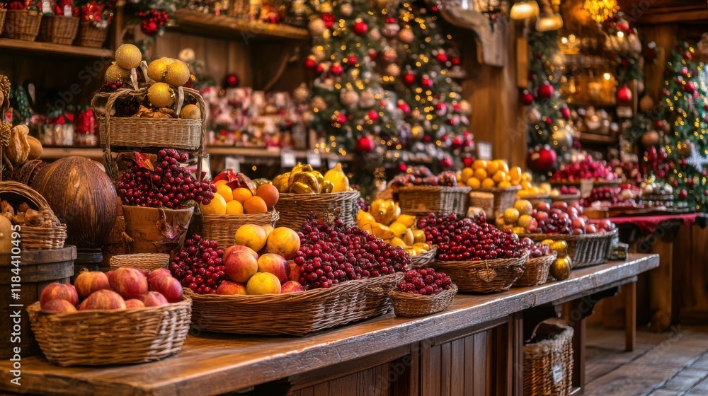 Obraz premium Cozy Holiday Display of Seasonal Decorations and Items