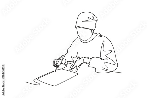Medical professional Concept. Single line draw design. Full length animation illustration. High quality 4k footage.