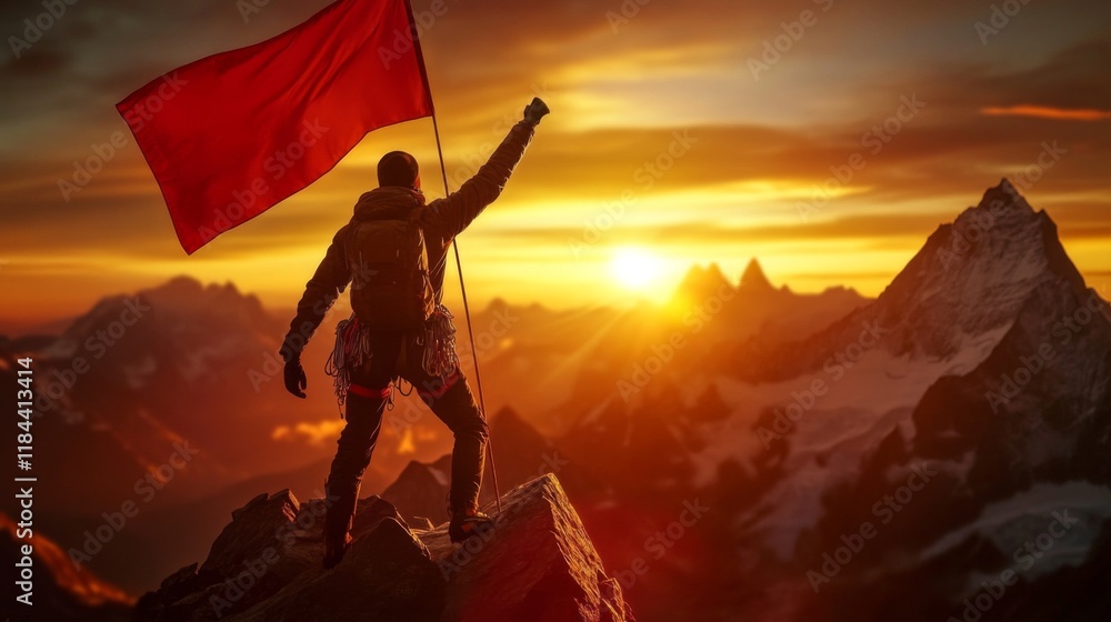Achieving one's dreams is comparable to a climber conquering a challenging mountain. Achieving one's dreams is comparable to a climber conquering a challenging mountain.