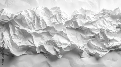 Crumpled white paper texture. (9) photo