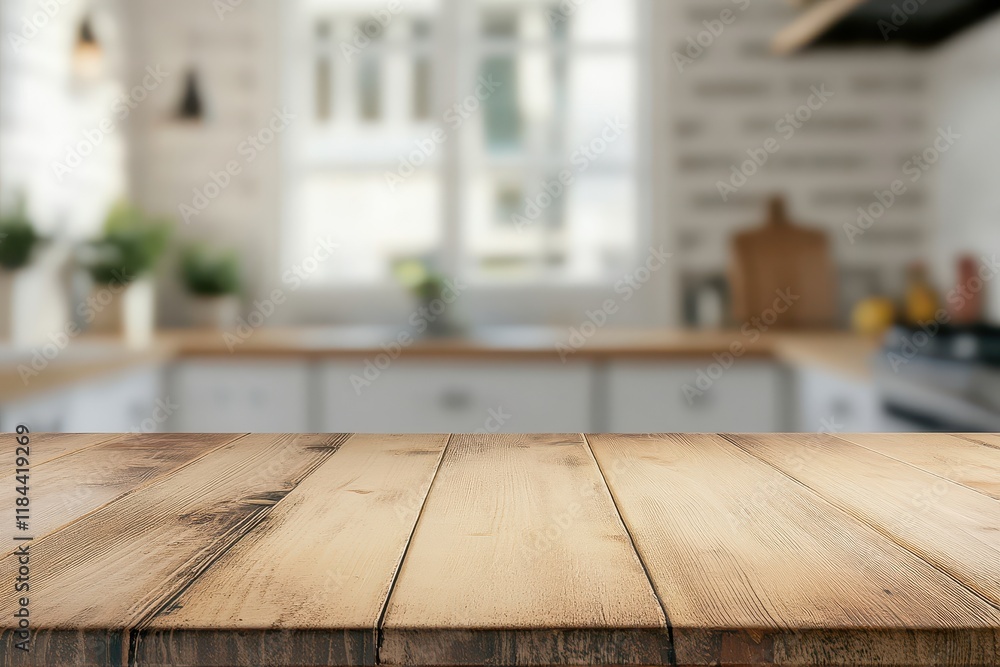 Rustic wooden table, kitchen background, product display (1) Rustic wooden table, kitchen background, product display (1)