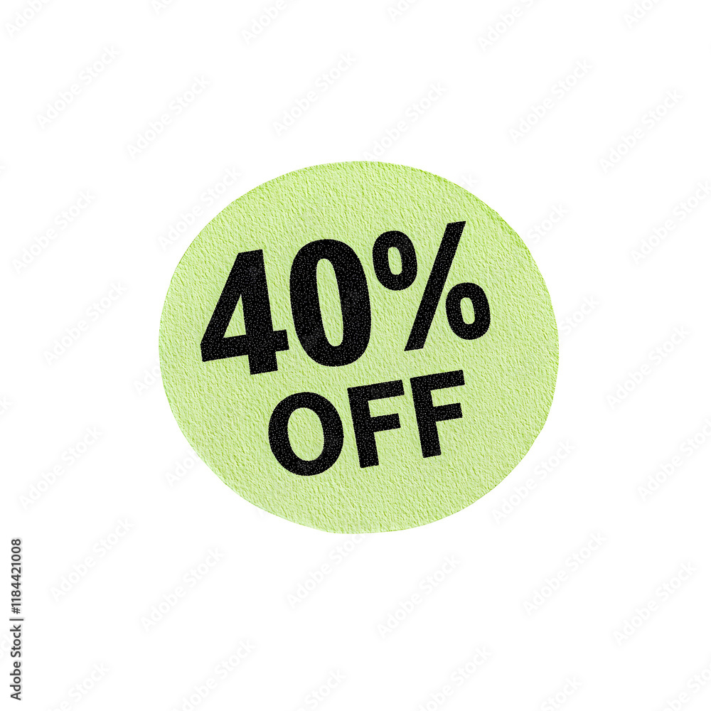 40% off isolated on transparent background
40% off isolated on transparent background