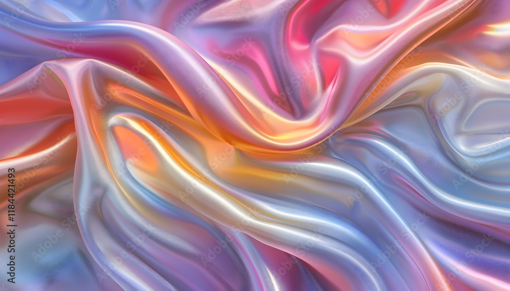 Obraz premium Abstract 3D Pastel Silk Drape Background