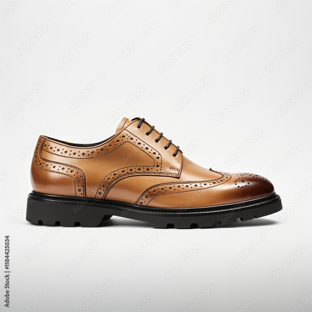 Men's brown loafer shoe isolated on a white background Men's brown loafer shoe isolated on a white background