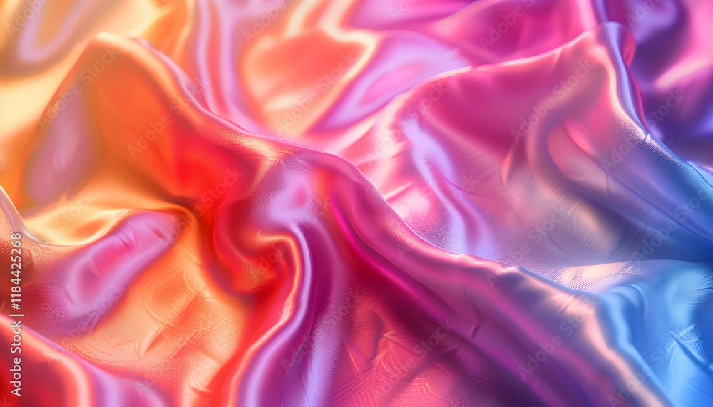 Obraz premium Abstract Colorful Silk Drape Background Image