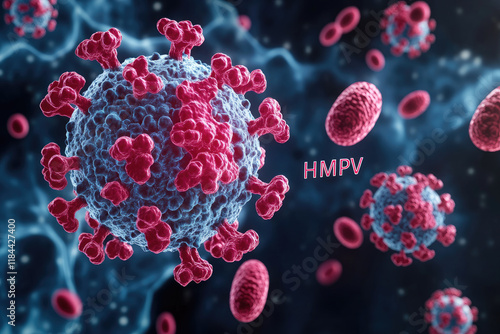 Human metapneumovirus, hMPV or HMPV —a type of RNA-containing virus of the family Pneumoviridae of the order Mononegavirales. It causes acute respiratory viral infections in humans, mainly in children photo