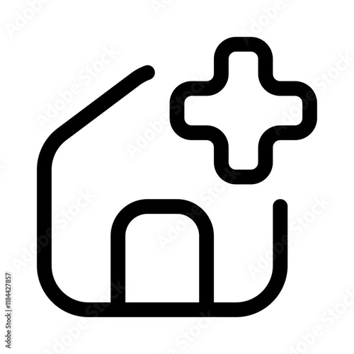 outpatient icon with line style, perfect for user interface projects