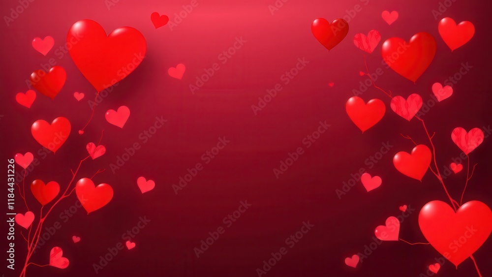 Romantic background with hearts. Romantic background with hearts.