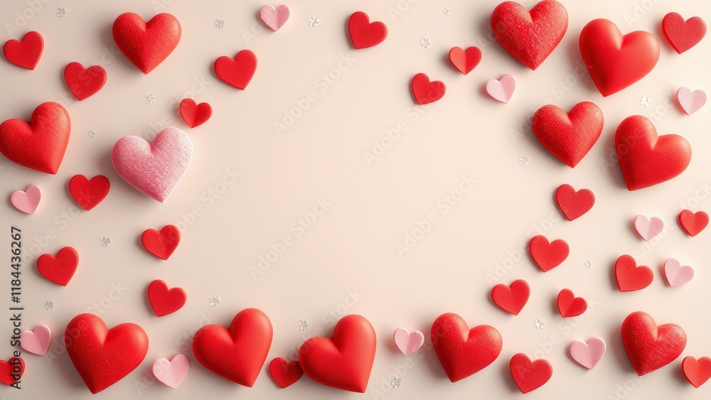Romantic background with hearts. Romantic background with hearts.