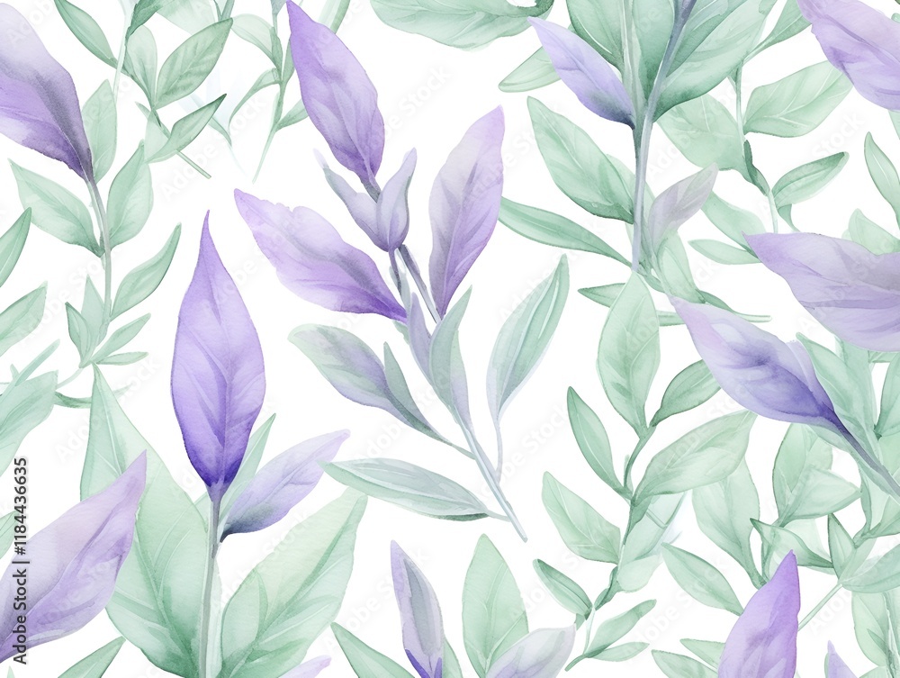 Seamless background of soft lavender and mint watercolor texture for artistic design Seamless background of soft lavender and mint watercolor texture for artistic design