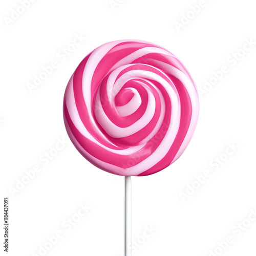 Sweet pink lollipop on stick