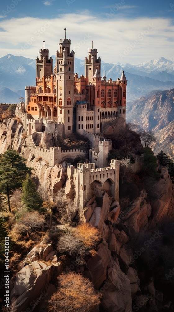 Obraz premium Majestic Heights: A Castle 