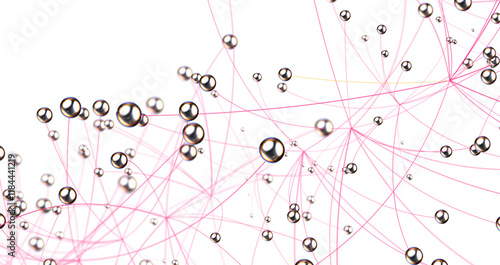 Abstract 3d render, network...