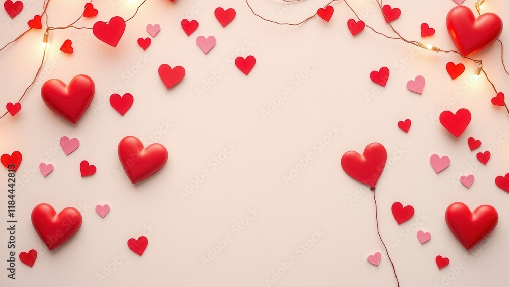 Romantic background with hearts. Romantic background with hearts.