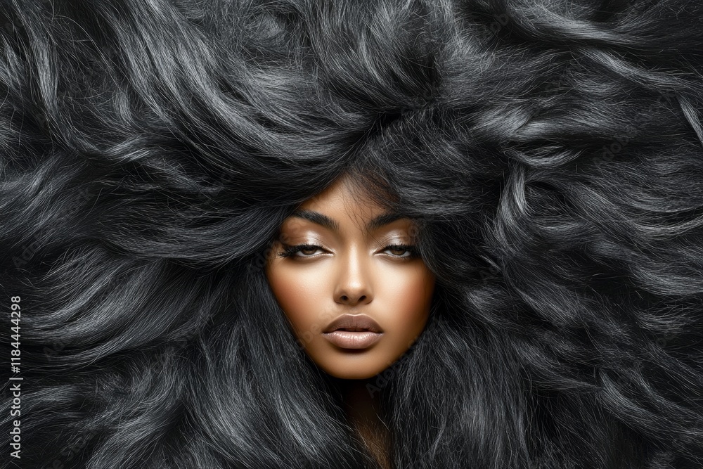 Lovely calm black girl - for ads, marketing material and web banner use. Commercial commercial visual idea. Long coiffure - afro hair. Long hair woman. Stylish black fashion. Model concept. Lovely calm black girl - for ads, marketing material and web banner use. Commercial commercial visual idea. Long coiffure - afro hair. Long hair woman. Stylish black fashion. Model concept.