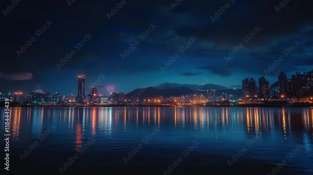 Fototapeta premium city skyline at night