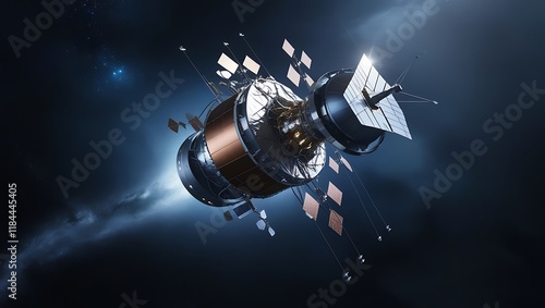 High-Resolution Satellite in Orbit Capturing Stunning Planetary Views