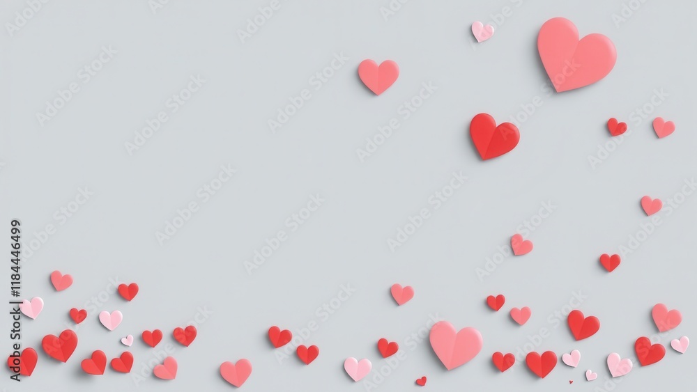 Romantic background with hearts. Romantic background with hearts.