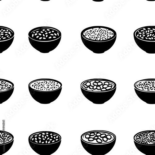 Dal tiled design, Dal repeating background illustration