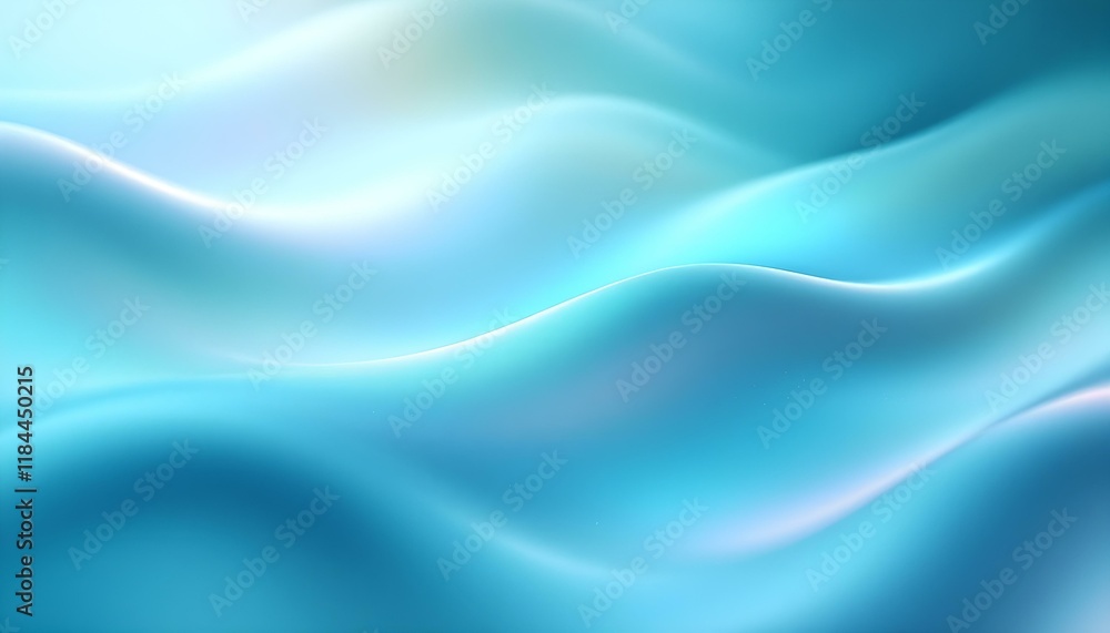 Obraz premium Smooth gradient background, deep blue to teal, underwater atmosphere, ethereal lighting. Ethereal underwater square texture with gradient spherical shape. Cool turquoise and deep teal flow together